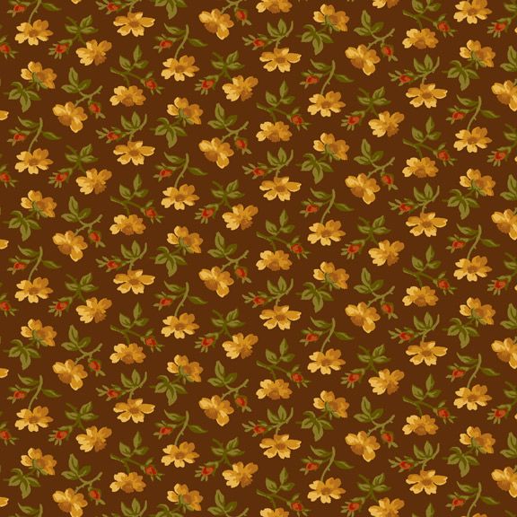 FlannelBrownFlowers