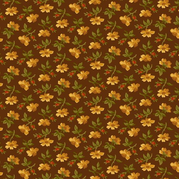 FlannelBrownFlowers